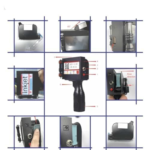 High Resolution Handheld TIJ Inkjet Printer 12.7mm | Logo, Batch, MFG & Expiry Date Printing Machine for Plastic, Wood & Metal (Black) - Image 5