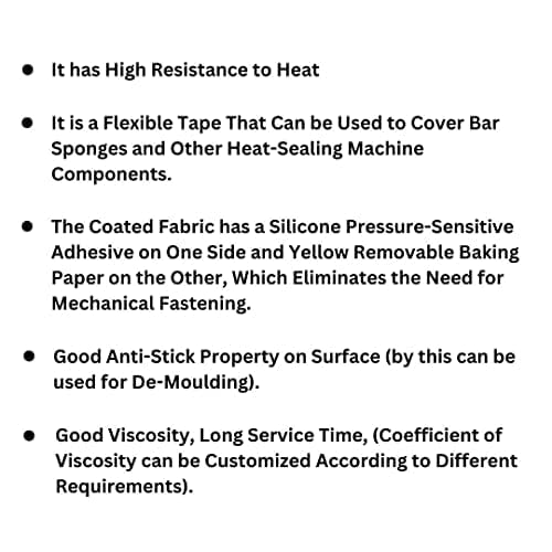 UNIVERSAL SEAL Adhesive Teflon Tape Roll For Packaging of Sealing Machine Spare Parts | Adhesive Tape, Heating Tape, Heat Masking Tape, Industrial Coa - Image 2