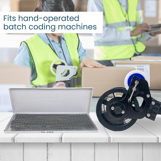 UNIVERSAL SEAL 14mm Rubber Letter Set for Handy Coder Machine | Alphanumeric Stamping Set for Manual Batch Coding & Marking | Durable Rubber Type Codi - Image 4