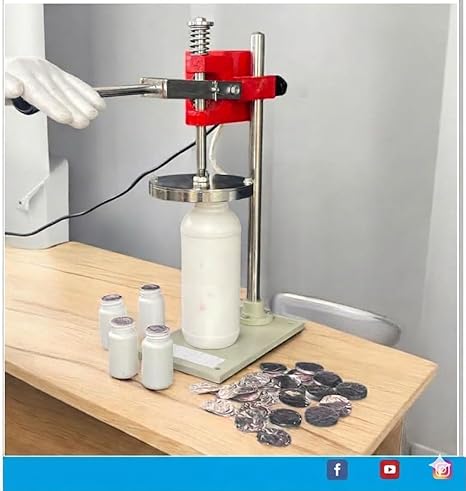 UNIVERSAL SEAL Manual Foil Sealer Machine for Plastic Jar Sealing | Heavy Duty Airtight Heat Sealer | Plastic Jar (Bottle) Packer | Handheld Food Cont - Image 3