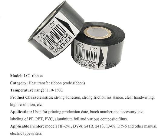 UNIVERSAL SEAL Hot Stamp Ribbon 30mm x 100m (Black) | Thermal Transfer Ribbon for Date Coder, Batch Coding & MRP Printing | Compatible with Hot Stamp  - Image 6