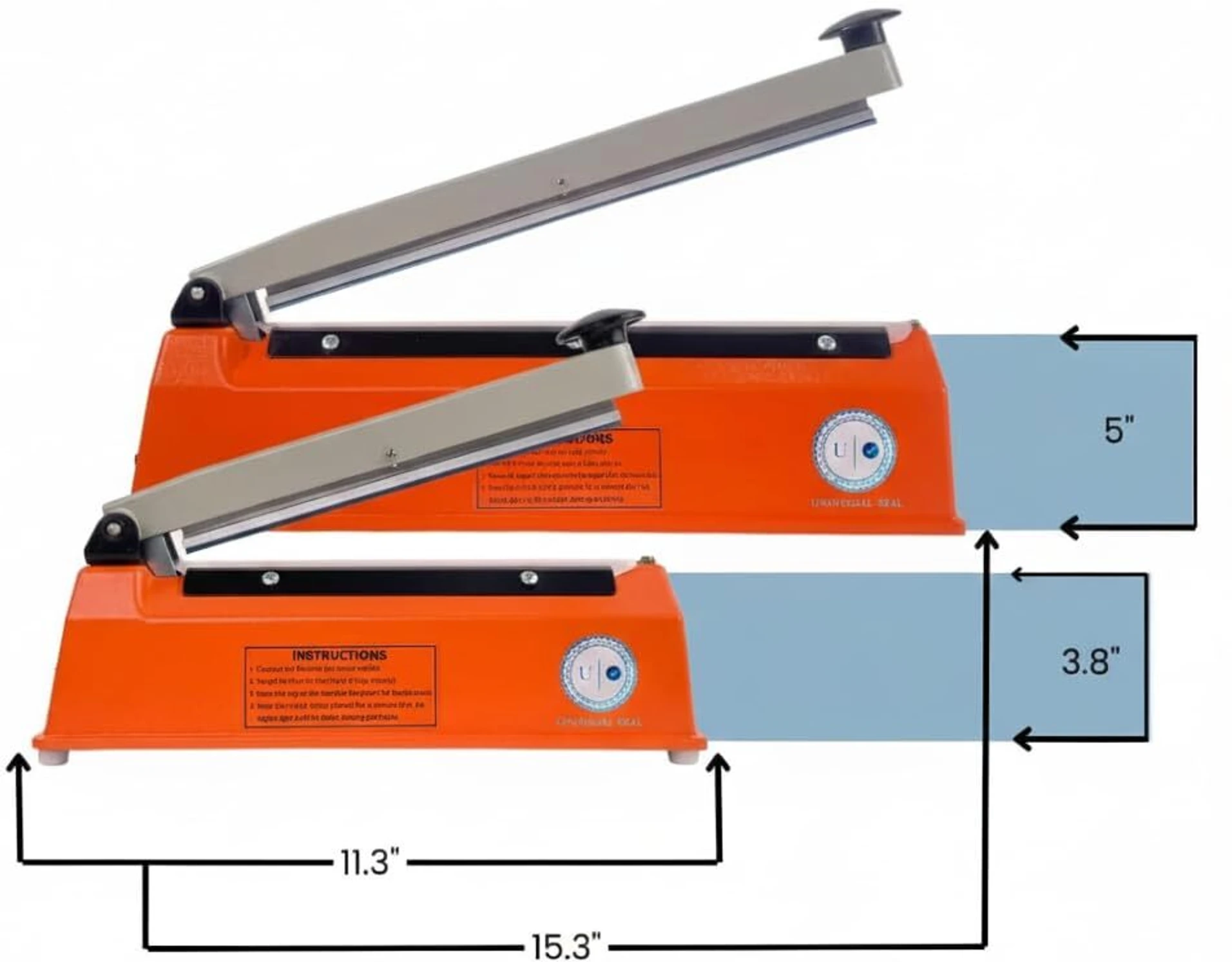 UNIVERSAL SEAL 12 Inch Impulse (Delta) Type Hand Sealer Machine for Silver, LD, PP, HM & Laminated Pouches | Manual Heat Sealing Machine for Plastic B - Image 4