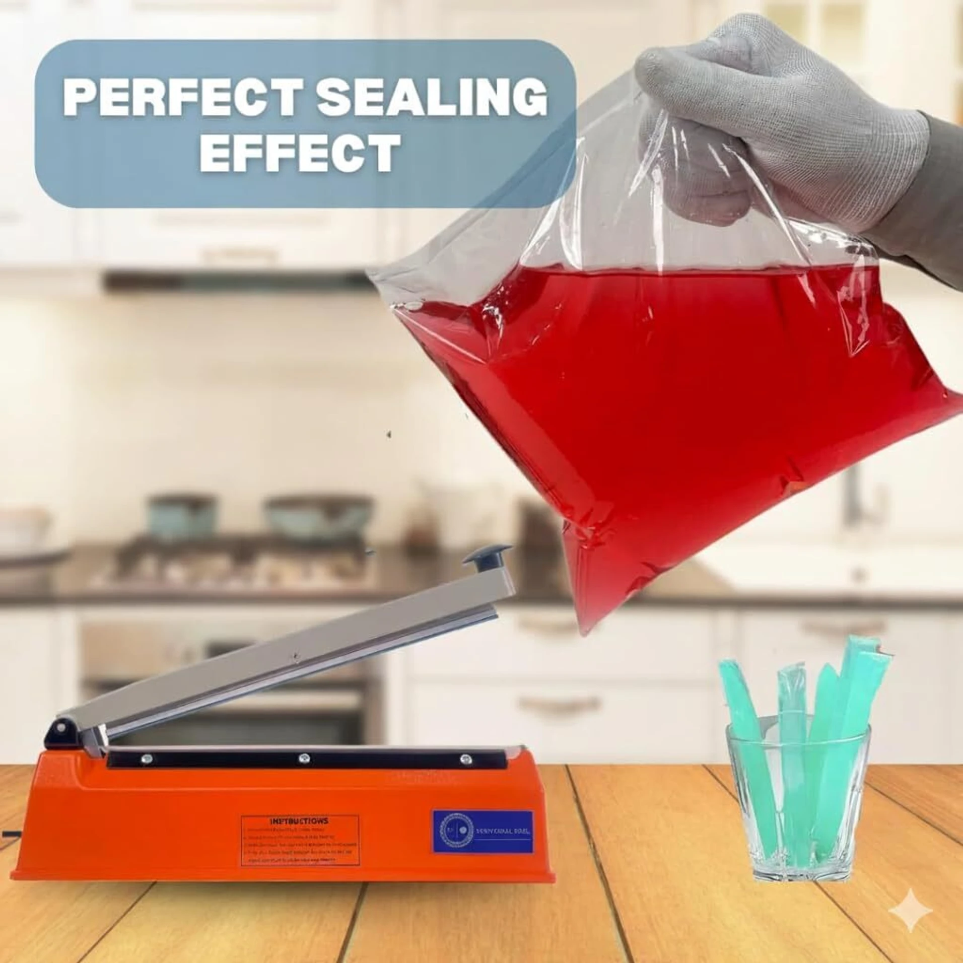 UNIVERSAL SEAL 12 Inch Impulse (Delta) Type Hand Sealer Machine for Silver, LD, PP, HM & Laminated Pouches | Manual Heat Sealing Machine for Plastic B - Image 5