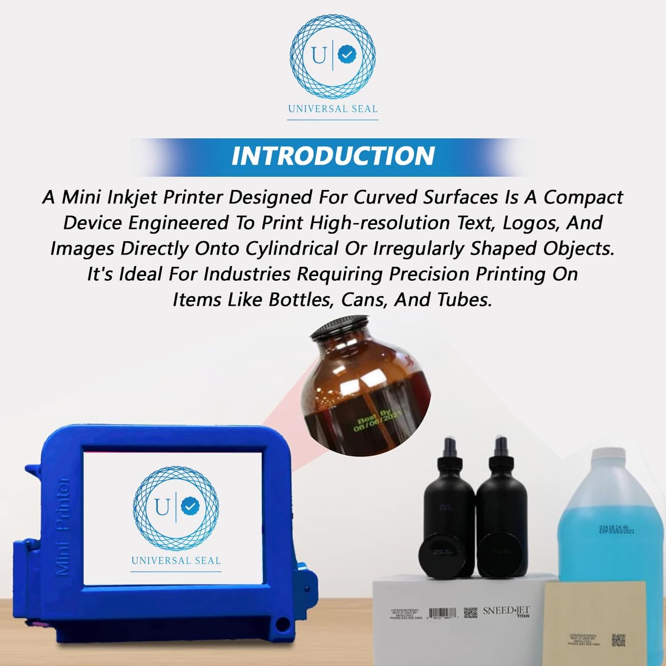 UNIVERSAL SEAL Mini Handheld Batch Coding Inkjet Printer | Thermal Date, MRP & Expiry Printing Machine for Packaging - Image 4