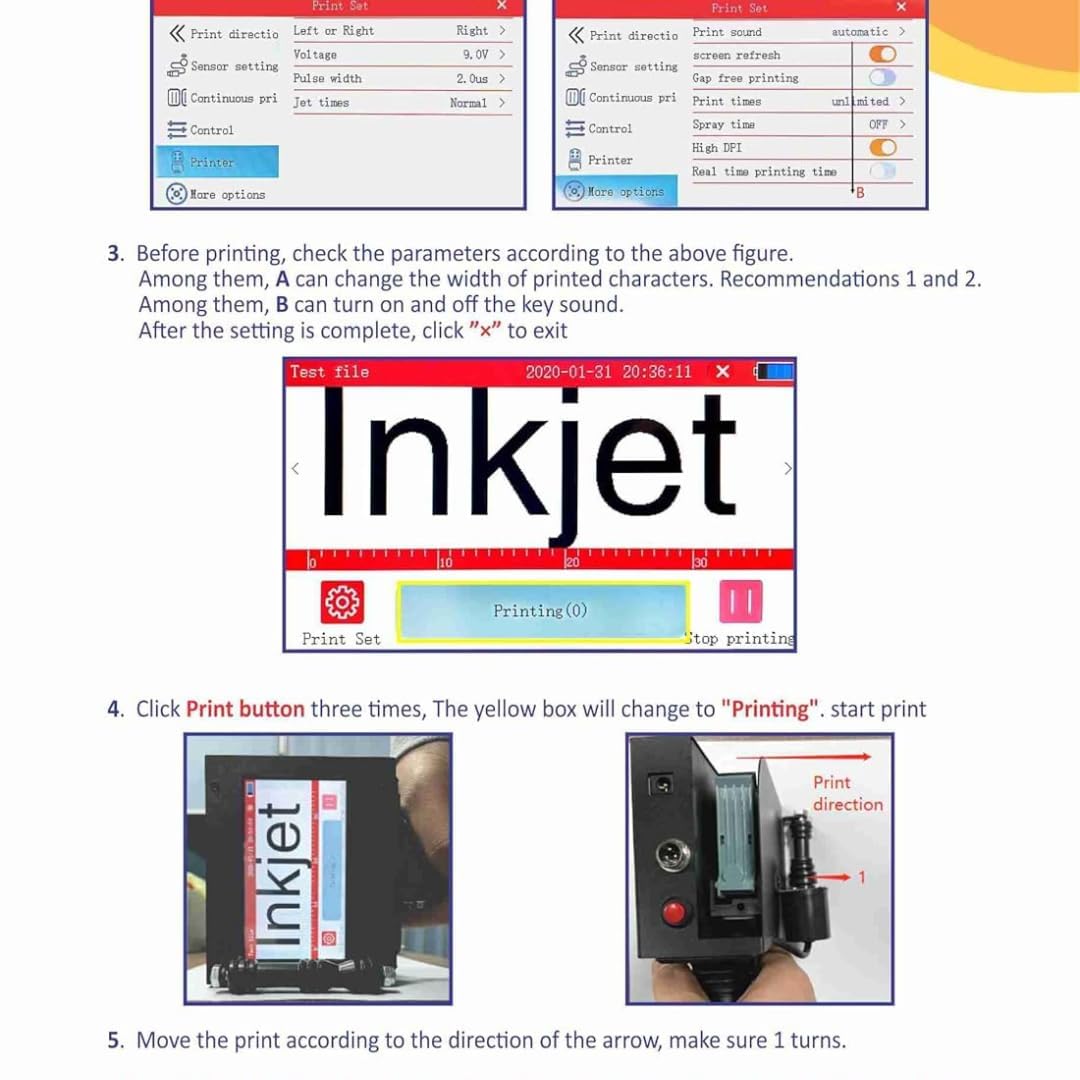 UNIVERSAL SEAL 12.7mm Handheld Smart Date Coder TIJ Inkjet Printer | Batch Code, Logo, MFG & Expiry Printing Machine for Plastic Bottles & Labels - Image 8