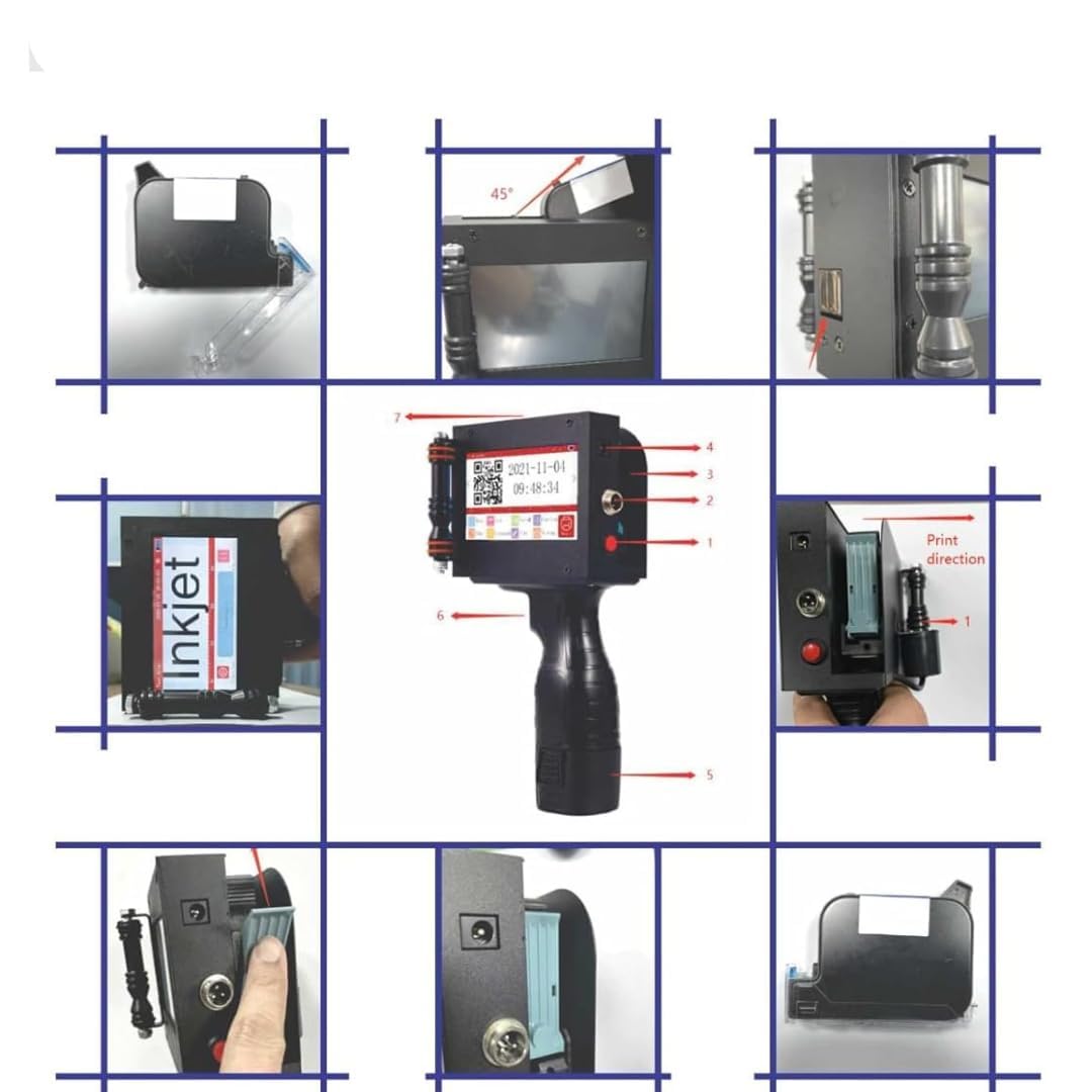 UNIVERSAL SEAL 12.7mm Handheld Smart Date Coder TIJ Inkjet Printer | Batch Code, Logo, MFG & Expiry Printing Machine for Plastic Bottles & Labels - Image 9