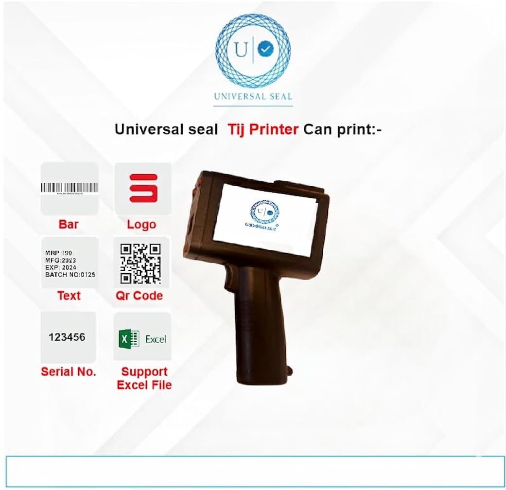 UNIVERSAL SEAL Advance 12.7mm Handheld Thermal Inkjet Printer with Built-in Encoder, Portable Batch Coding Machine for Date, Logo, Barcode & QR Code P - Image 2