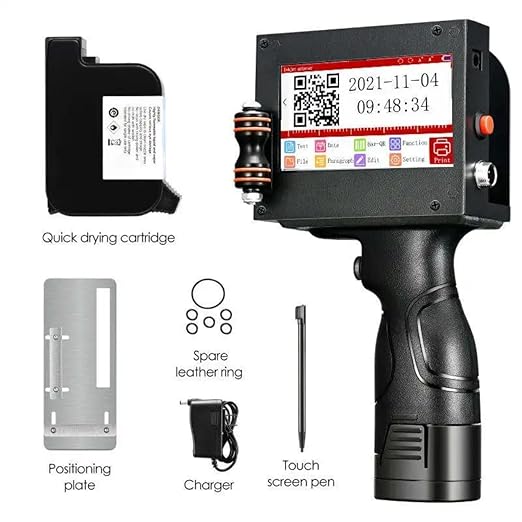 UNIVERSAL SEAL 12.7mm Handheld Thermal Inkjet Printer | Portable Batch Coding Machine with Black Solvent Ink for MRP, Expiry Date, Barcode & QR Code P - Image 8
