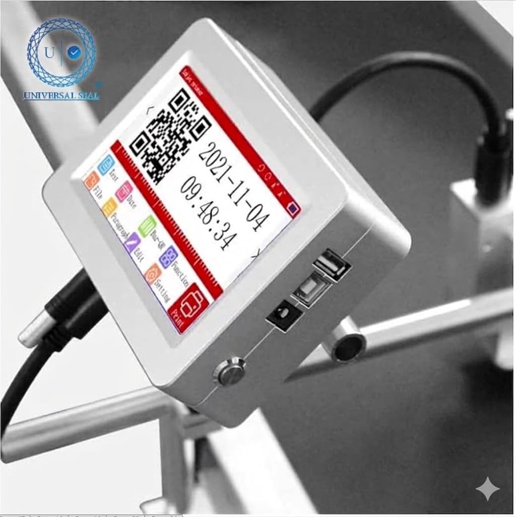 UNIVERSAL SEAL 5-Inch Display Online Automatic Industrial Thermal TIJ Printer 12.7mm | High-Speed Coding Machine for Expiry Date, Batch No., Barcode,  - Image 4