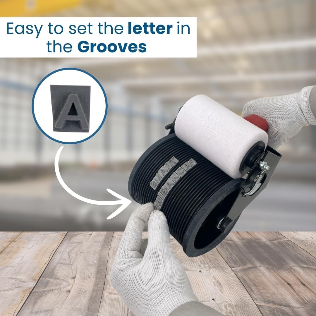 UNIVERSAL SEAL 10mm Black Rubber Letter Set for Handy Coding Colour Machine | Alphanumeric Stamping Set for Manual Batch Coding & Marking | Durable Ru - Image 2