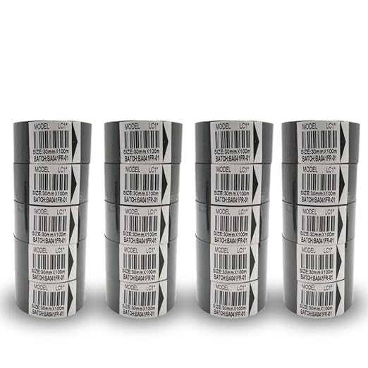 UNIVERSAL SEAL, 20 Rolls Hot Stamp Ribbon Thermal Transfer Ribbon 30mm x 100m for Date Coder Hot Stamp Printer 241 241B 241S TJ-08 DY-8 DY-6 (Black) - Image 4