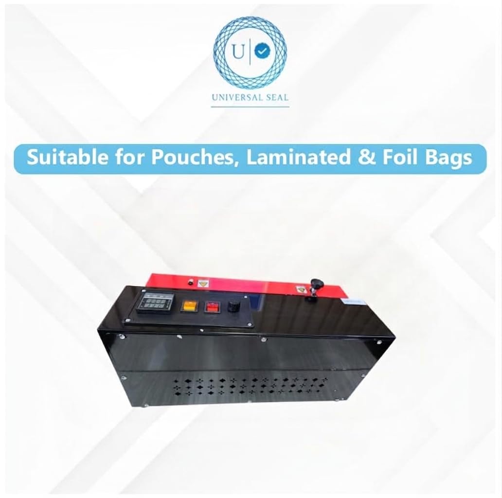UNIVERSAL SEAL FR-900M Mini Continuous Band Sealer Machine with Conveyor | Portable Heat Sealing Machine for Plastic & Laminated Pouches | Fast & Unif - Image 3