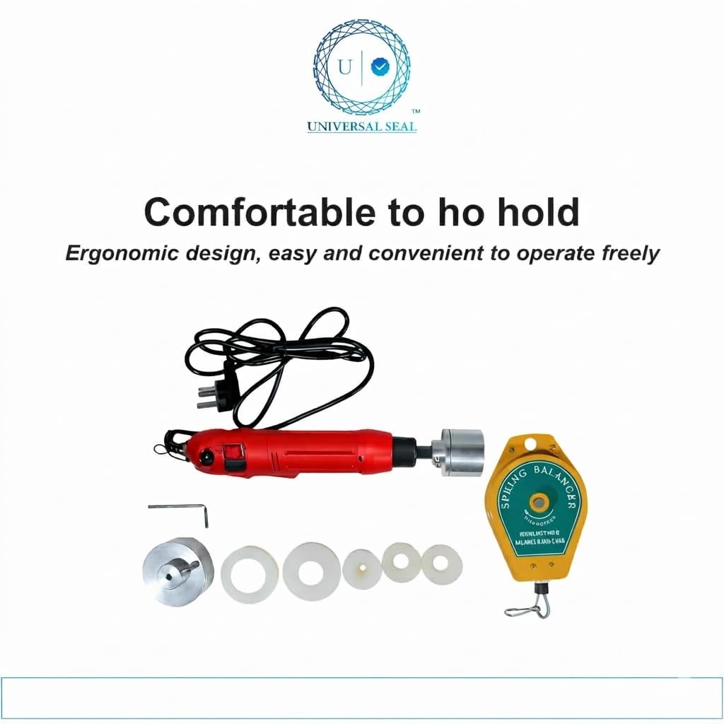 UNIVERSAL SEAL Electric Bottle Capping Machine | Portable Semi-Automatic Screw Cap Sealer | Adjustable 10–50mm Capper for Plastic & Glass Bottles - Image 2