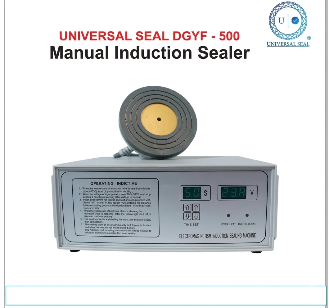UNIVERSAL SEAL 500A Induction Sealing Machine | 20–100mm Cap Foil Sealer | Compact Handheld Induction Bottle Sealer for Leak-Proof & Tamper-Evident Pa - Image 8