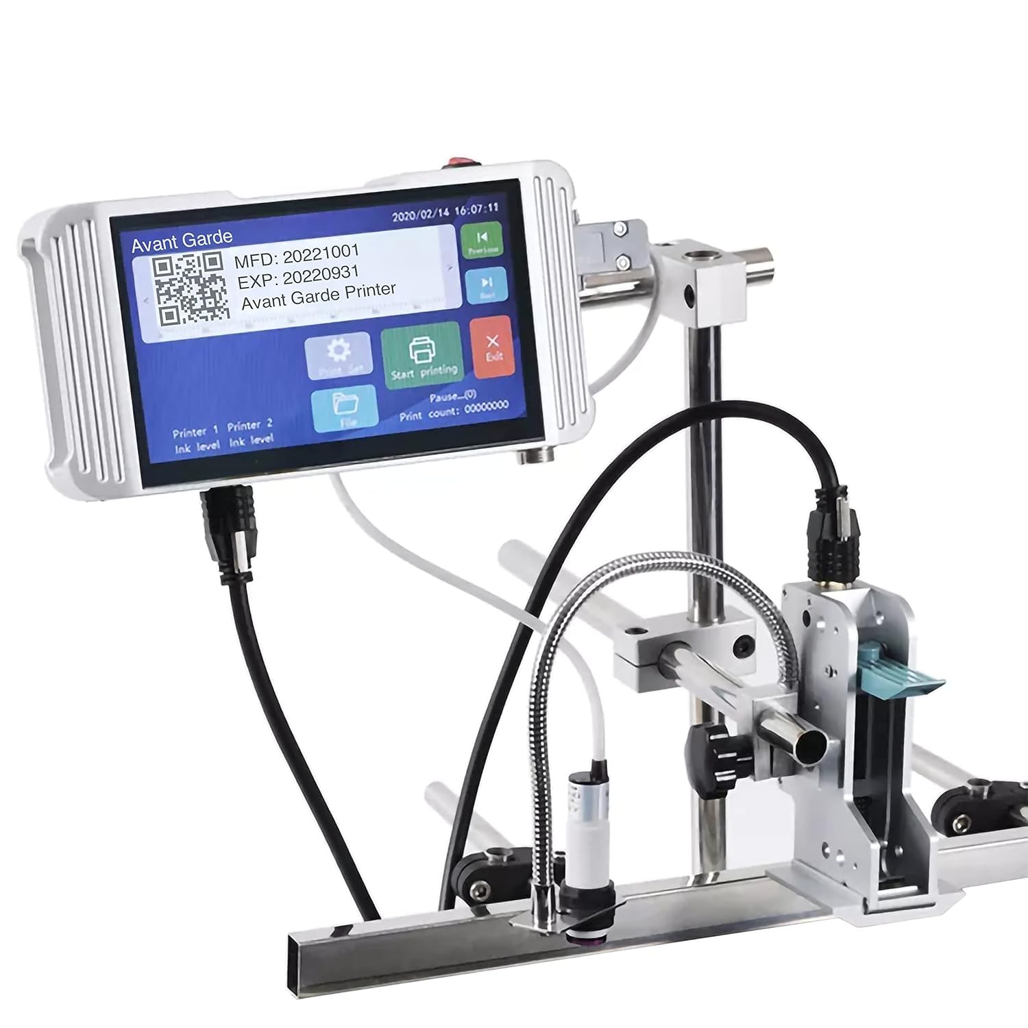 UNIVERSAL SEAL 12.7mm Online Thermal Inkjet Printer | 7-Inch Touchscreen TIJ Printing Machine for Batch Codes, Expiry & Manufacturing Dates | High-Res - Image 6