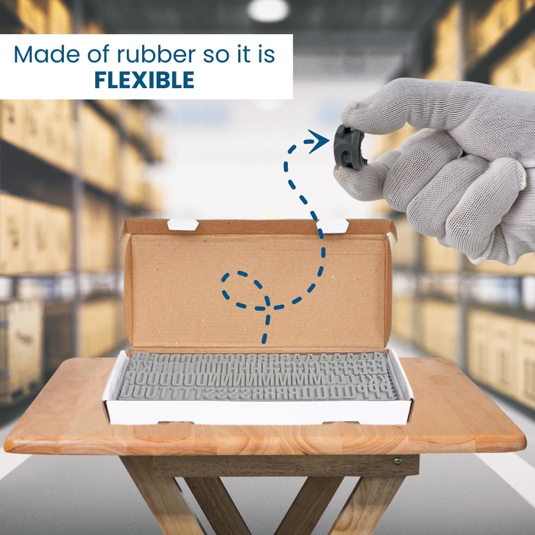 UNIVERSAL SEAL 25mm Rubber Letter Set for Handy Coder Machine | Alphanumeric Stamping Set for Manual Batch Coding & Marking | Durable Rubber Type Codi - Image 8