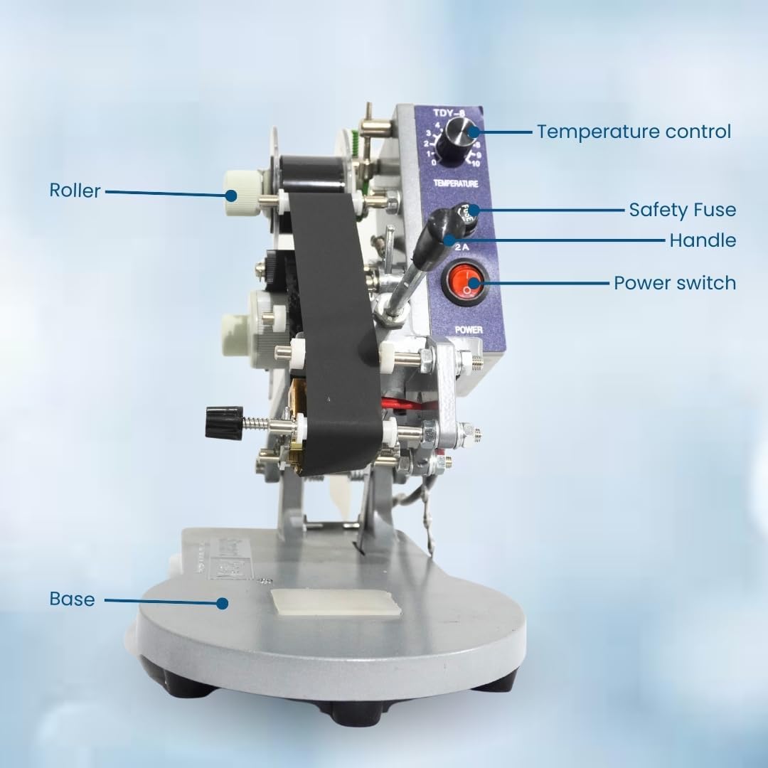 UNIVERSAL SEAL Manual Ribbon Batch Coding Machine for Stamping of Batch No. MFG. MRP. EXP. Date Coding | Handheld Heat Printing Machine on Plastic and - Image 7