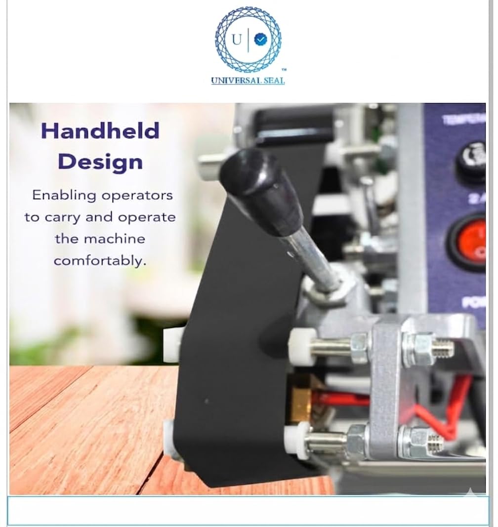 UNIVERSAL SEAL Manual Ribbon Batch Coding Machine for Stamping of Batch No. MFG. MRP. EXP. Date Coding | Handheld Heat Printing Machine on Plastic and - Image 3