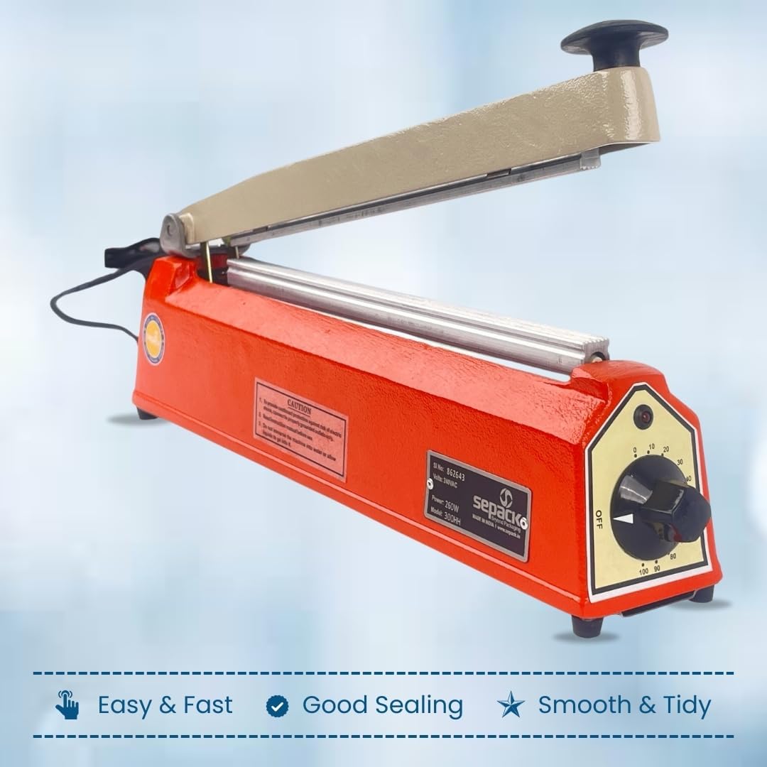 UNIVERSAL SEAL 12 Inch Hot Bar Type Hand Sealer Machine for Silver & Laminated Pouches | Portable Manual Heat Sealing Tool for Plastic Bags | Heavy Du - Image 5