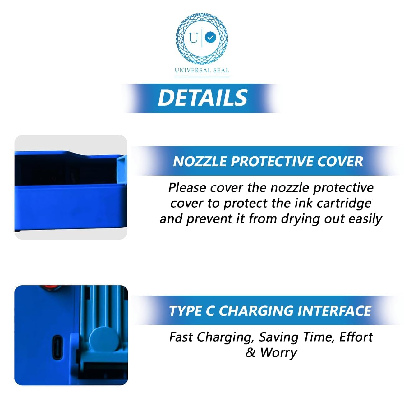 UNIVERSAL SEAL Mini Handheld Batch Coding Inkjet Printer | Thermal Inkjet Date, MRP & Expiry Printing Machine for Packaging Applications - Image 5