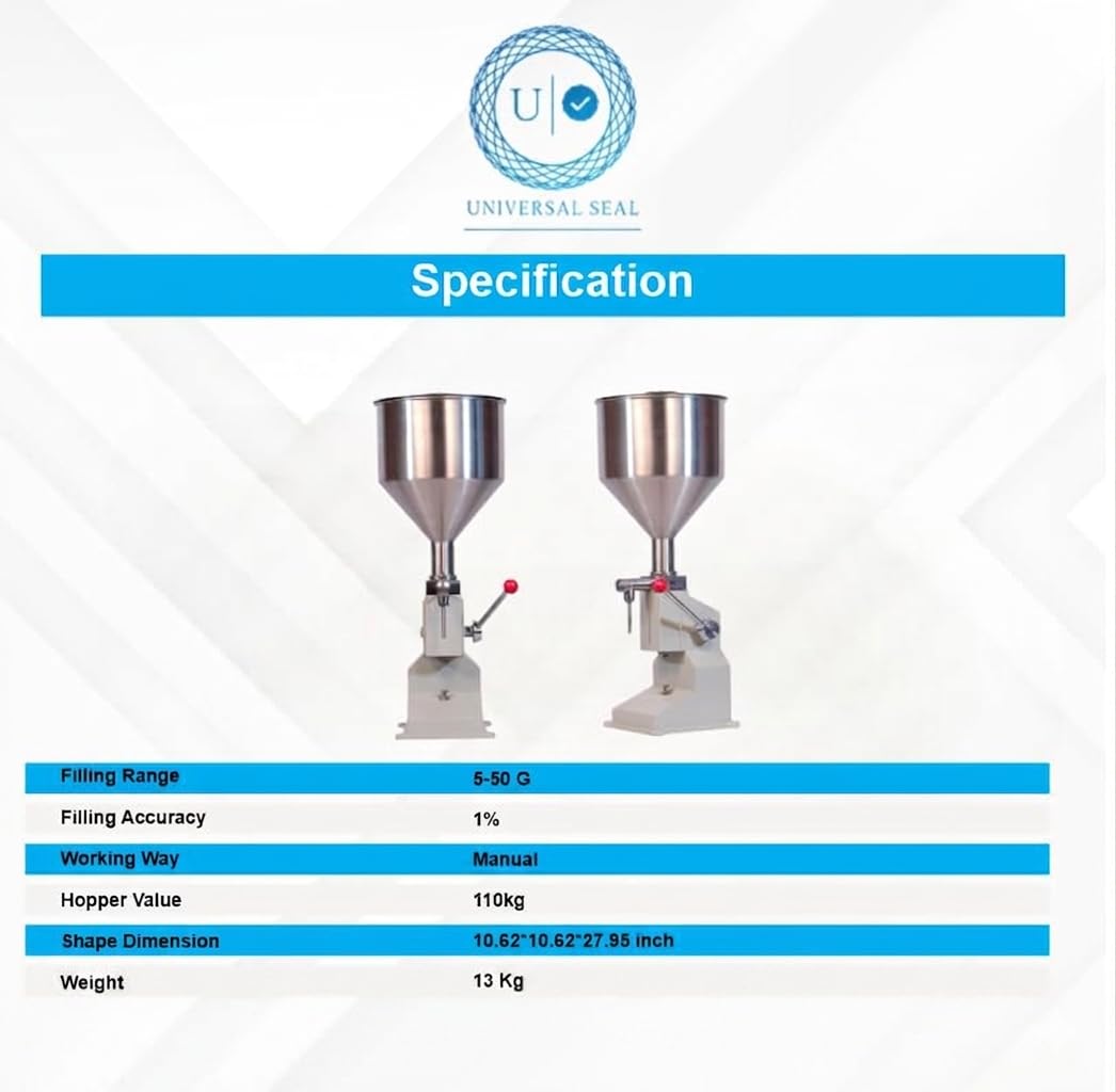 UNIVERSAL SEAL Manual Filling Machine Filling 5-50ml Filling Bottler Filler(A03) - Image 4