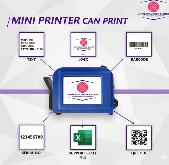 UNIVERSAL SEAL Mini Handheld TIJ Printer 12.7mm with Digital Display | Portable Batch Coding Gun (With Cartridge - Image 4