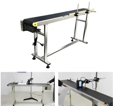 UNIVERSAL SEAL Electric 53 x 8 Inch Automatic Conveyor Belt Machine | High-Speed Heavy Duty Tracking Stand For Inkjet Printers - Image 3