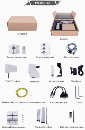 UNIVERSAL SEAL T210e Online Thermal Inkjet Printer | 1-12.7mm High-Resolution TIJ Date Coding Machine With Touch Screen  - Image 3