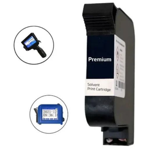 UNIVERSAL SEAL 12.7mm Premium 47ml Black Solvent Cartridge | High-Capacity Fast-Drying TIJ Inkjet Printer Cartridge - Image 1