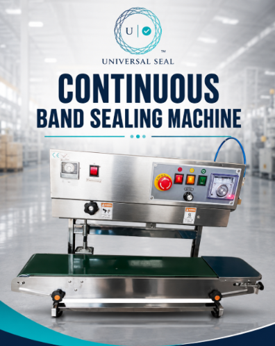 UNIVERSAL SEAL Heavy Duty 3kg SS Vertical Continuous Band Sealer with Nitrogen Flush 500W | Stainless Steel Gas Purging Pouch Sealer - Image 3