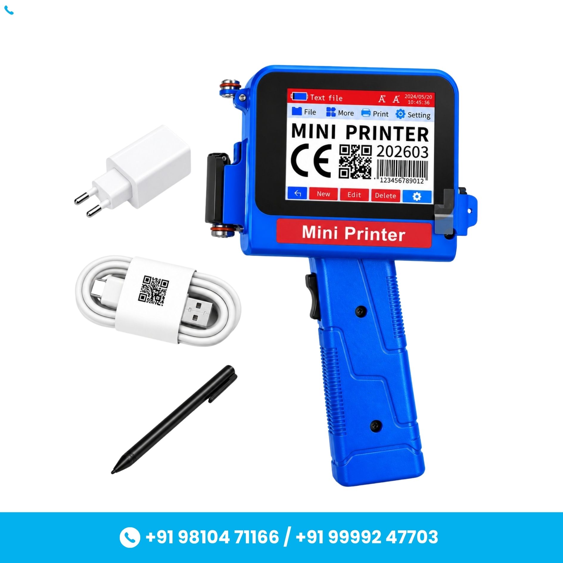 Mini TIJ 12.7mm Inkjet Printer for Solvent Cartridge – Batch Coding Machine - Image 4