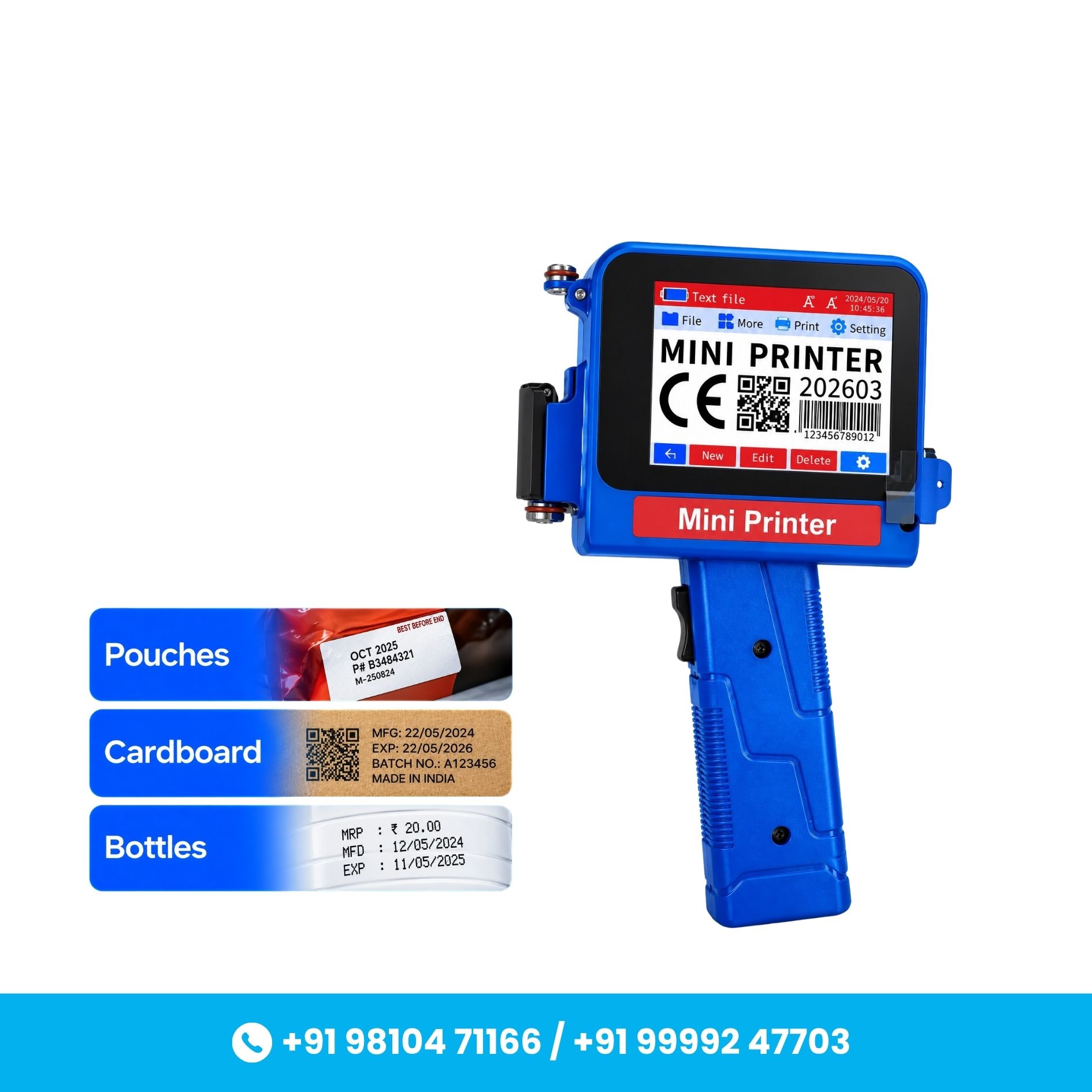 Mini TIJ 12.7mm Inkjet Printer for Solvent Cartridge – Batch Coding Machine - Image 3
