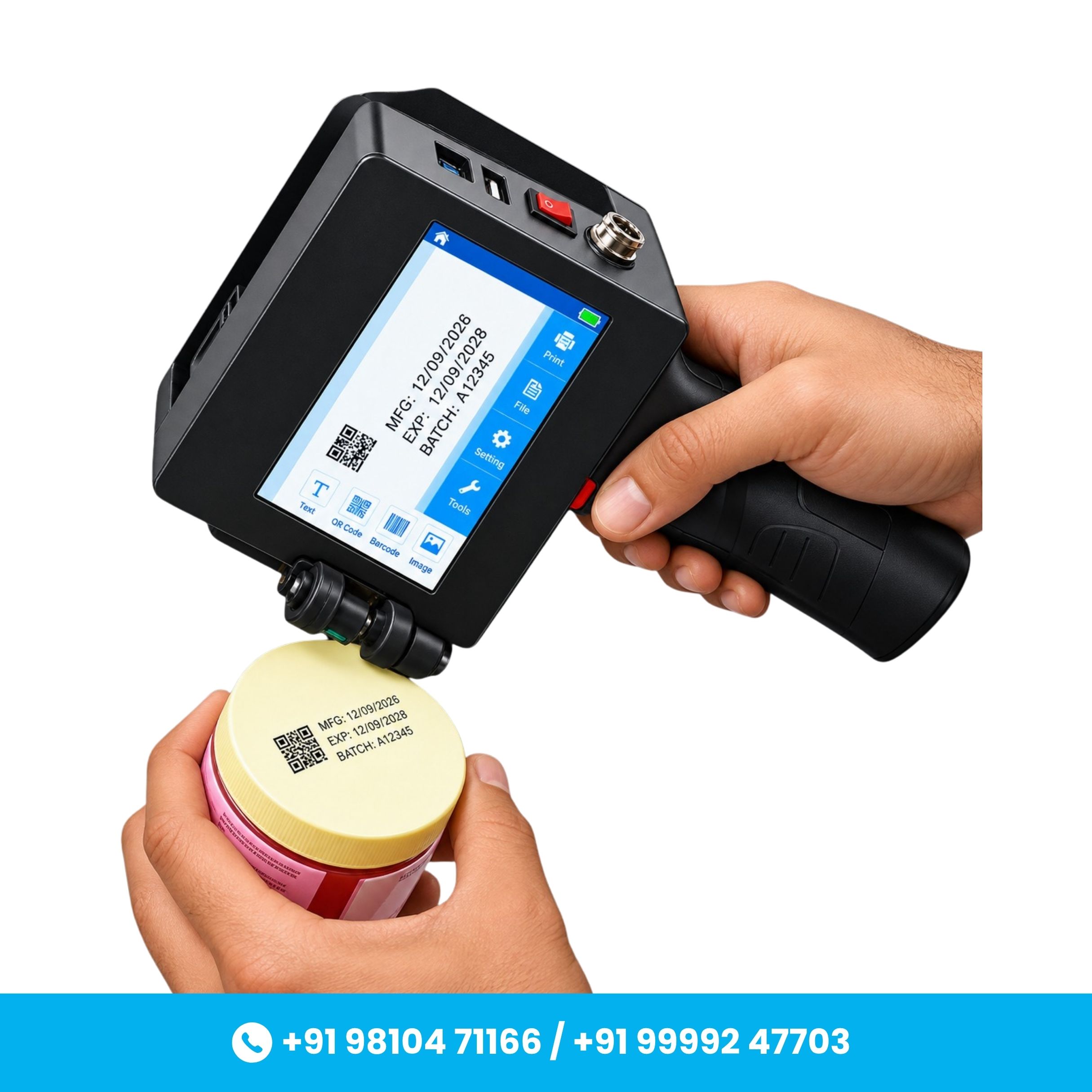 High Speed 12.7mm with Cartridge Plastic Body TIJ Printer for Date, MRP - Image 5