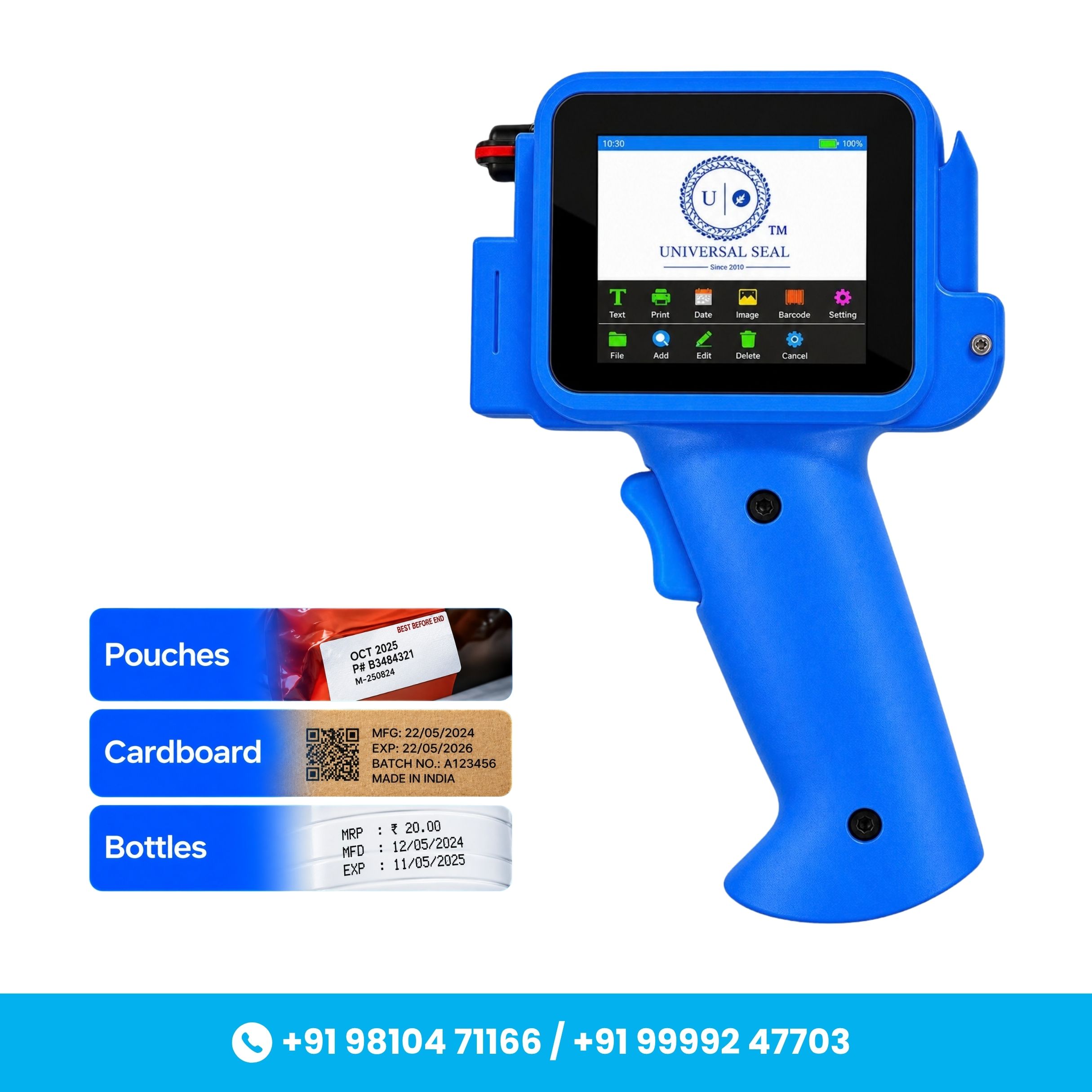Handy 12.7mm 2-in-1 Mini Pro Handheld TIJ Inkjet Printer with Water-Based Cartridge - Image 3