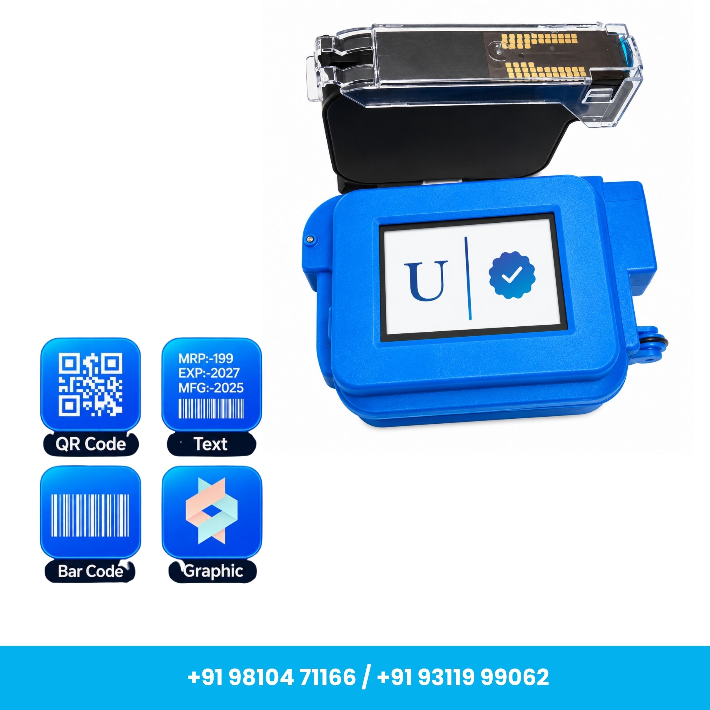 12.7mm Portable Mini Handheld TIJ Inkjet Printer for Round Surfaces – Date, MRP & Batch Coding - Image 2