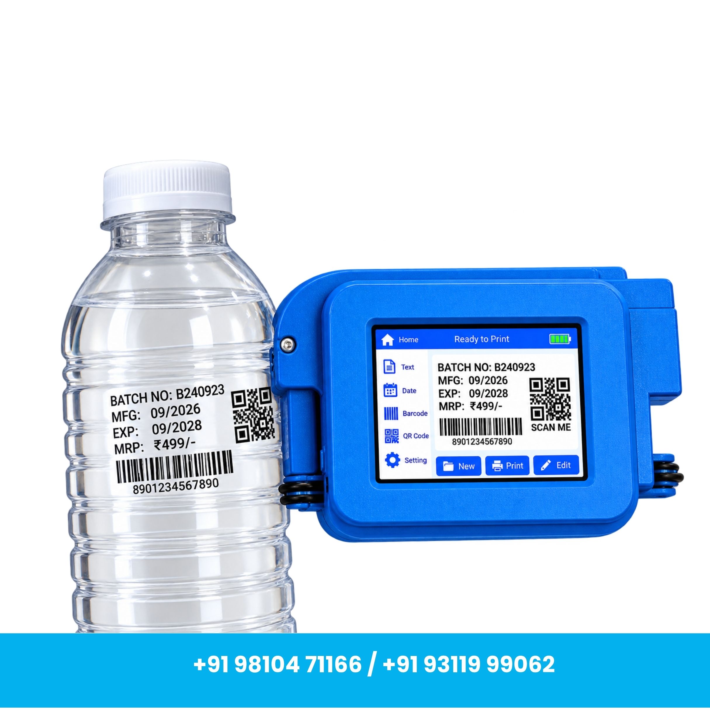 12.7mm Portable Mini Handheld TIJ Inkjet Printer for Round Surfaces – Date, MRP & Batch Coding - Image 5