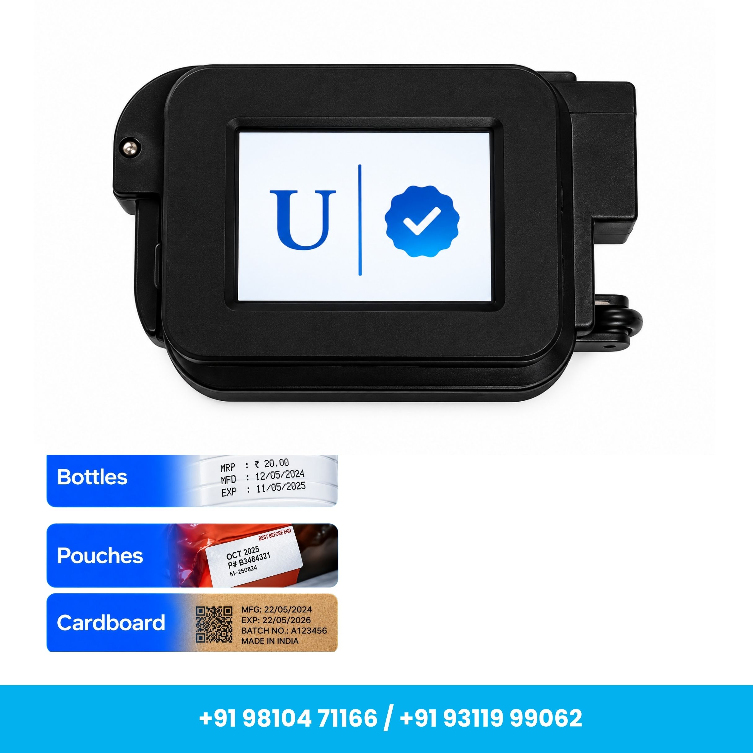 12.7mm Mini Pro TIJ Thermal Inkjet Printer Without Handle – Portable Batch Coding Printer for Date, MRP, Expiry, Barcode & QR Code - Image 2