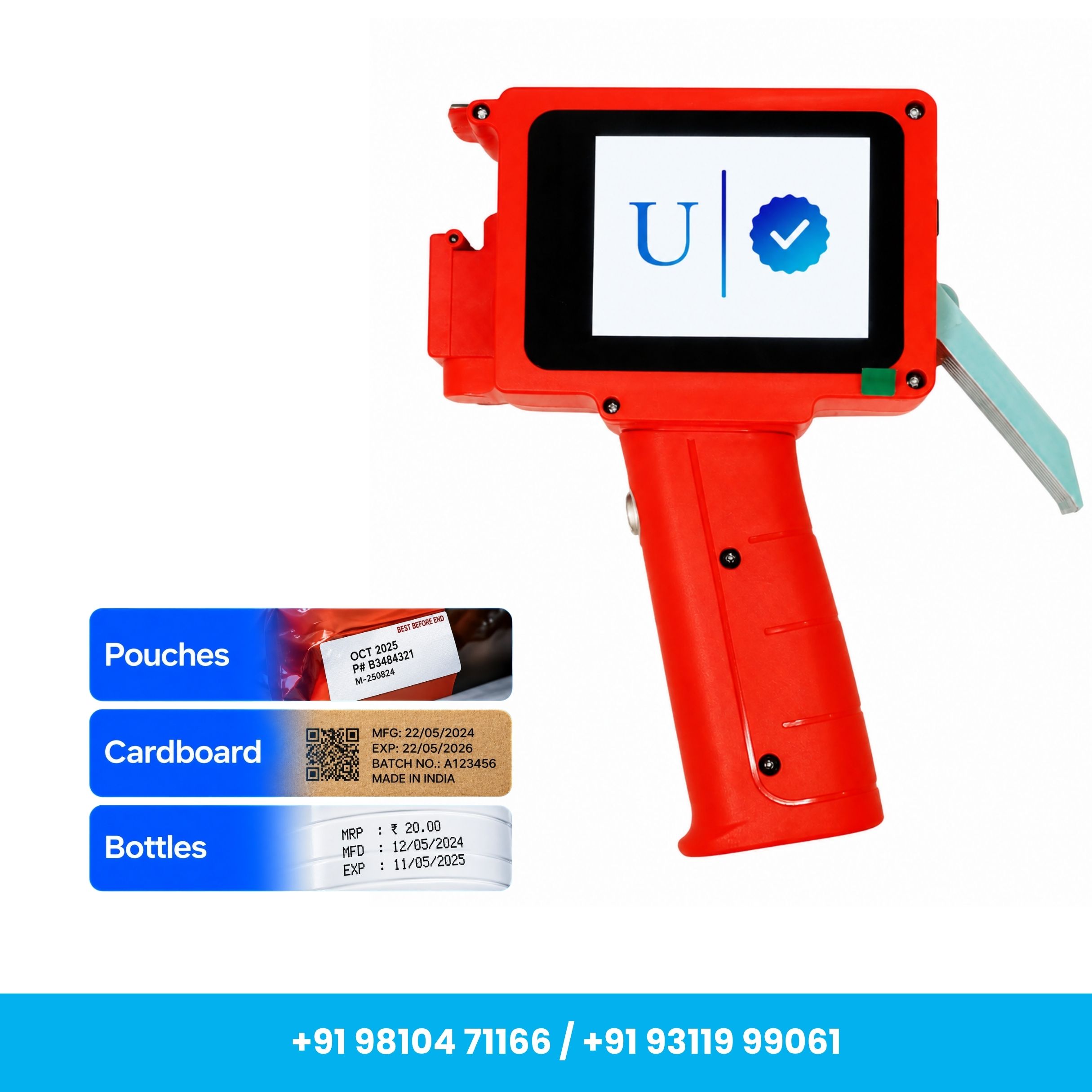 Handy 12.7mm 2-in-1 Mini Pro Handheld TIJ Inkjet Printer with Water-Based Cartridge - Image 2