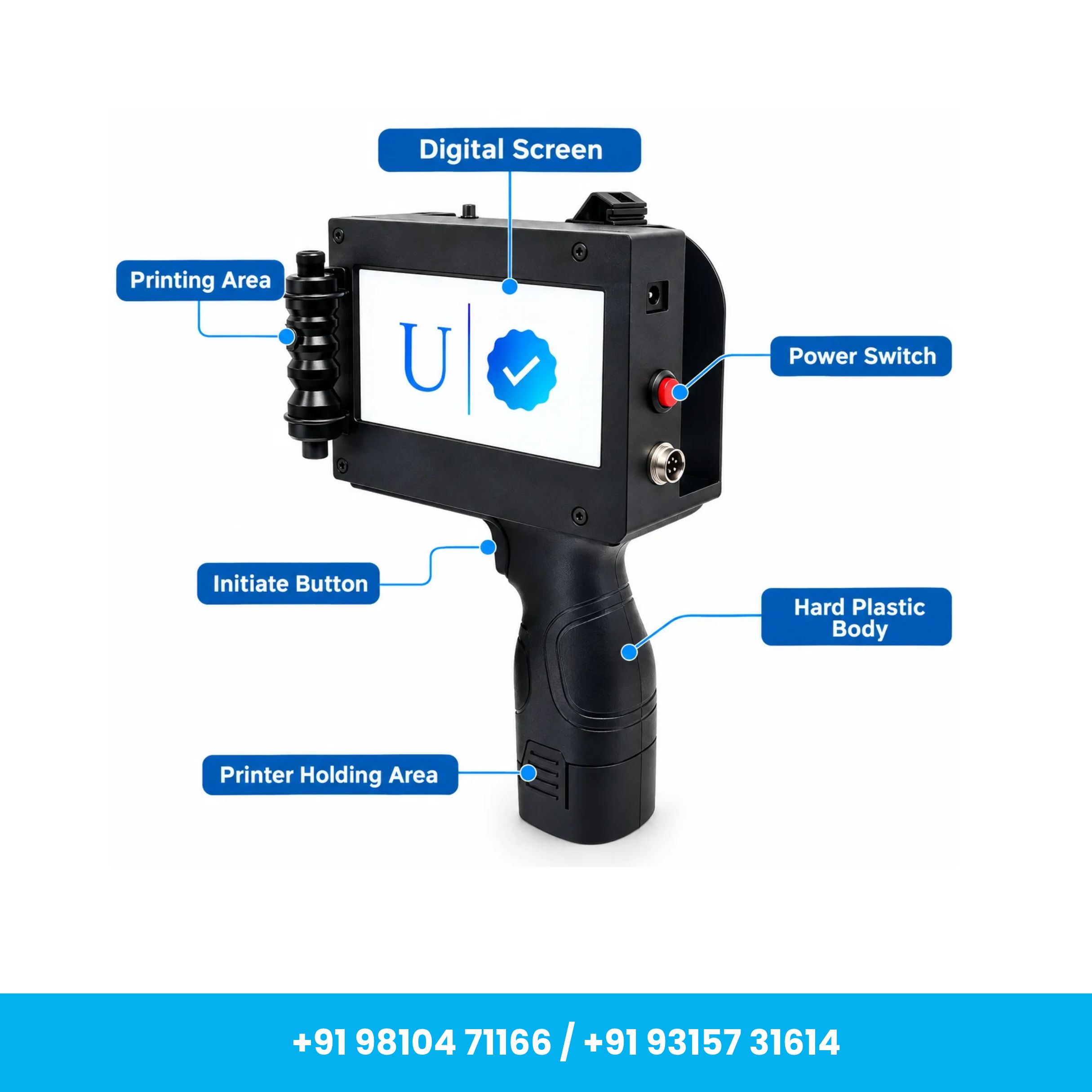 High Speed 12.7mm with Cartridge Plastic Body TIJ Printer for Date, MRP - Image 3