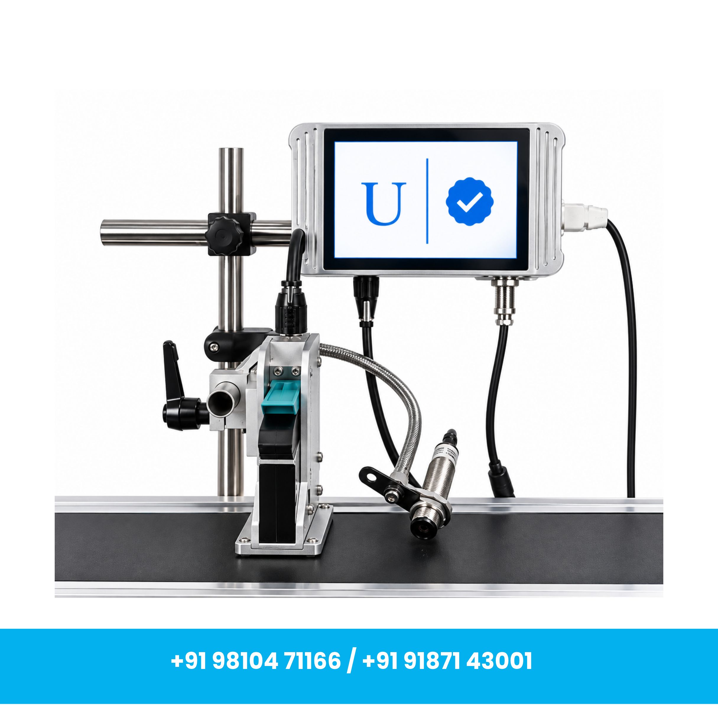 7 Inches Screen Size Online Printer with 12.7mm Printing Head, with Solvent Based Cartridge (Stands Included) - Image 3
