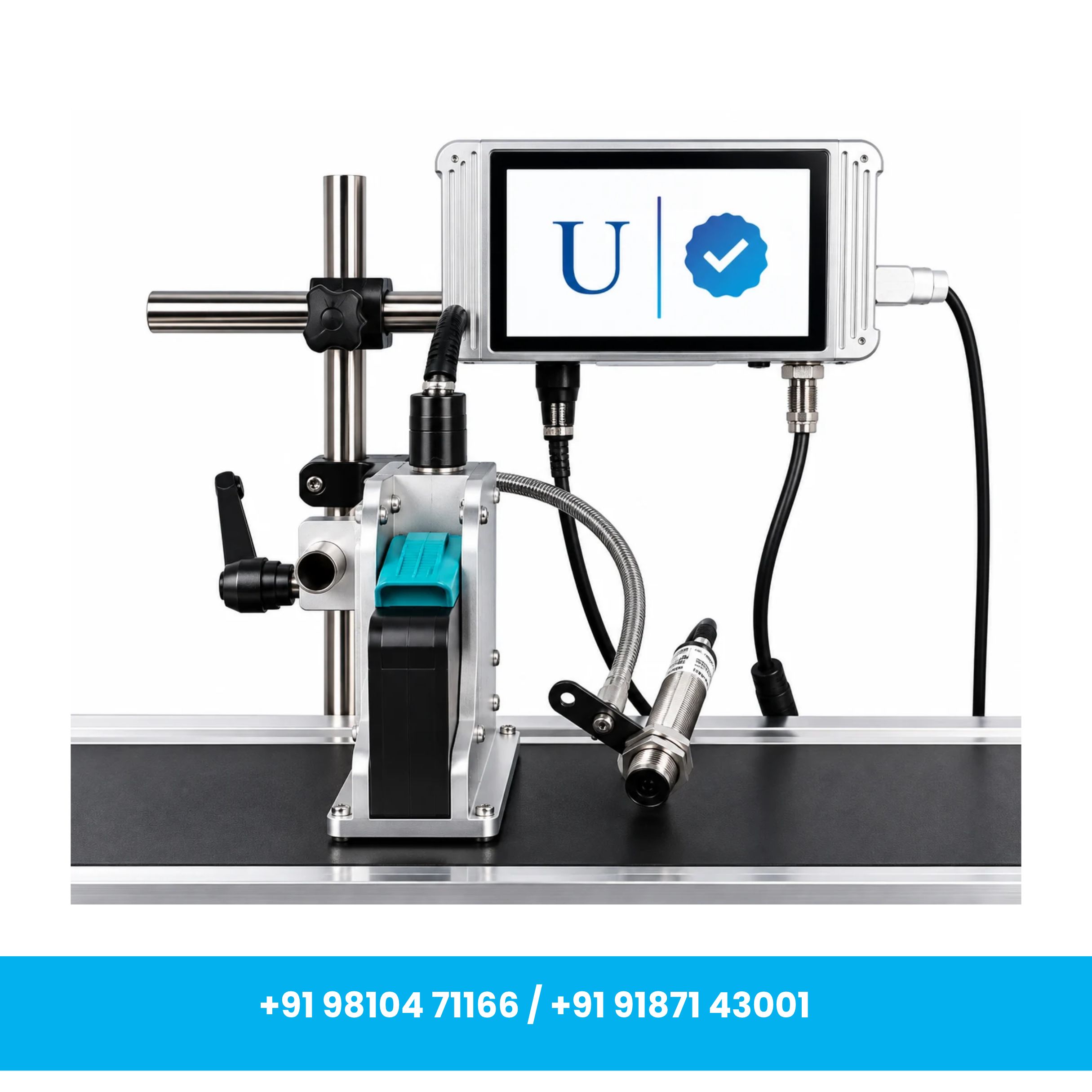 7 Inches Screen Size Online Printer with 25.4 mm Printing Head, with Solvent Based Cartridge (Stands Included) - Image 2