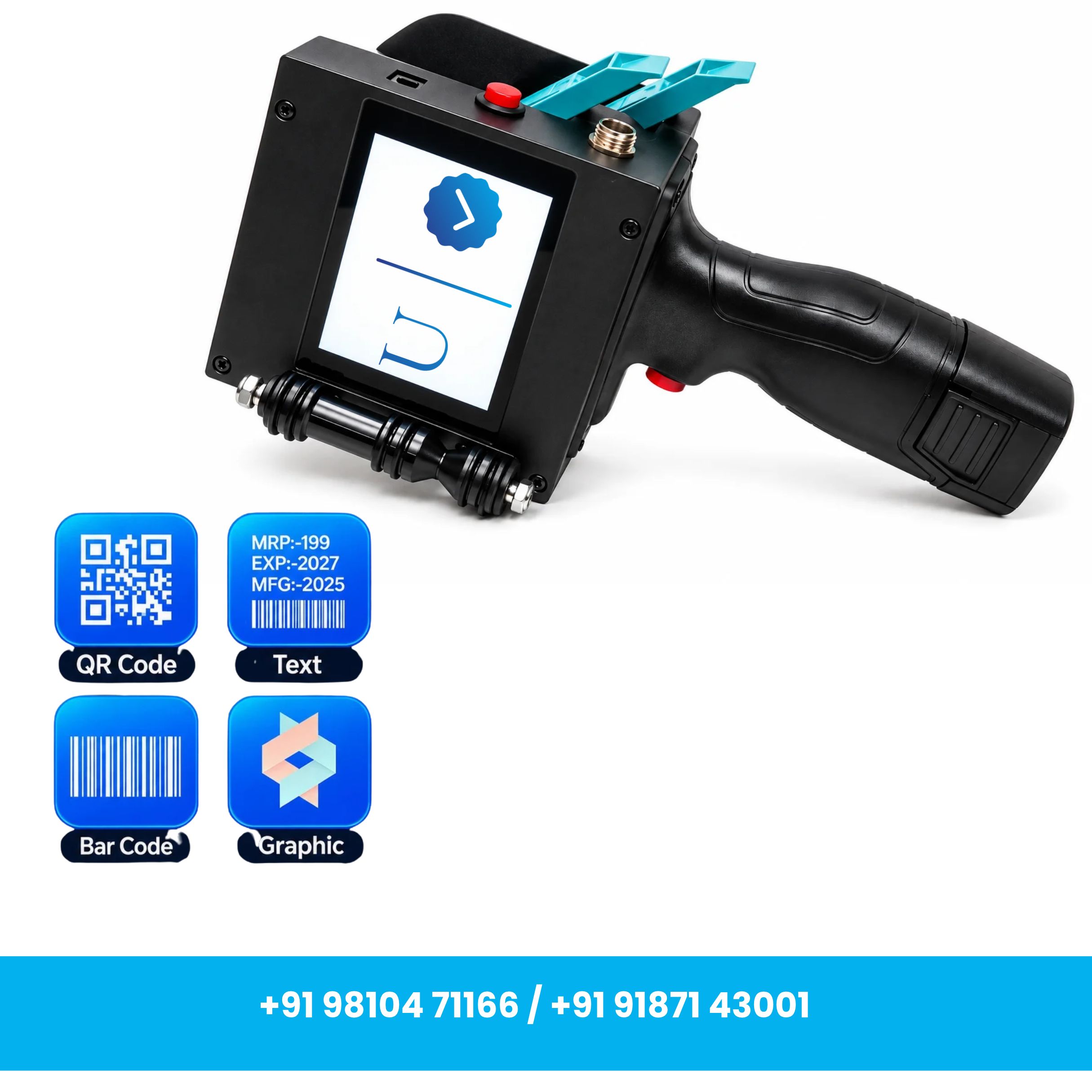 Handheld 50 mm Thermal Inkjet Printer with Solvent Ink Cartridge - Image 6