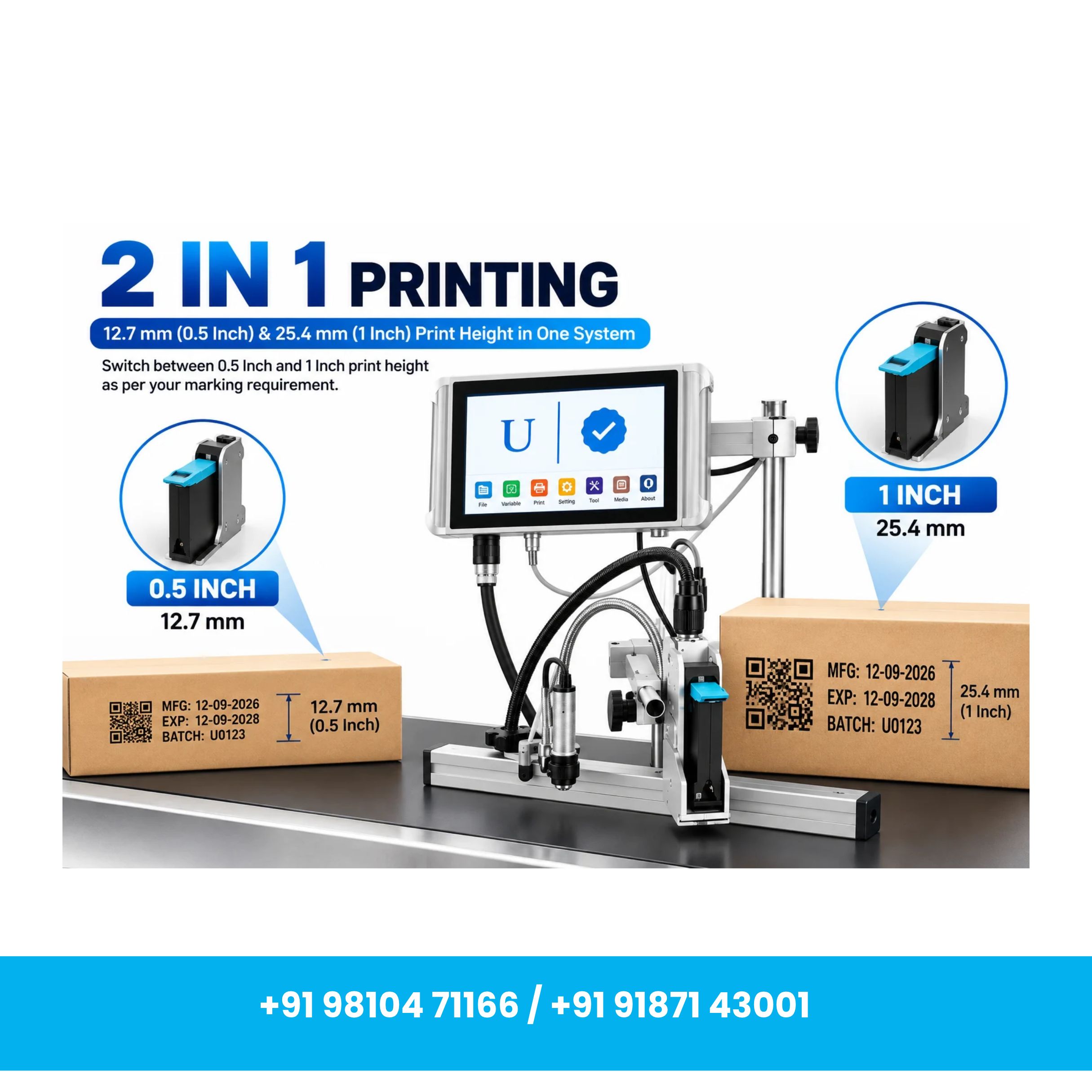G7 2 in 1 TIJ Printer with 100 m/min Printing Speed for Multiple Content Printing ( dual mode ) - Image 4
