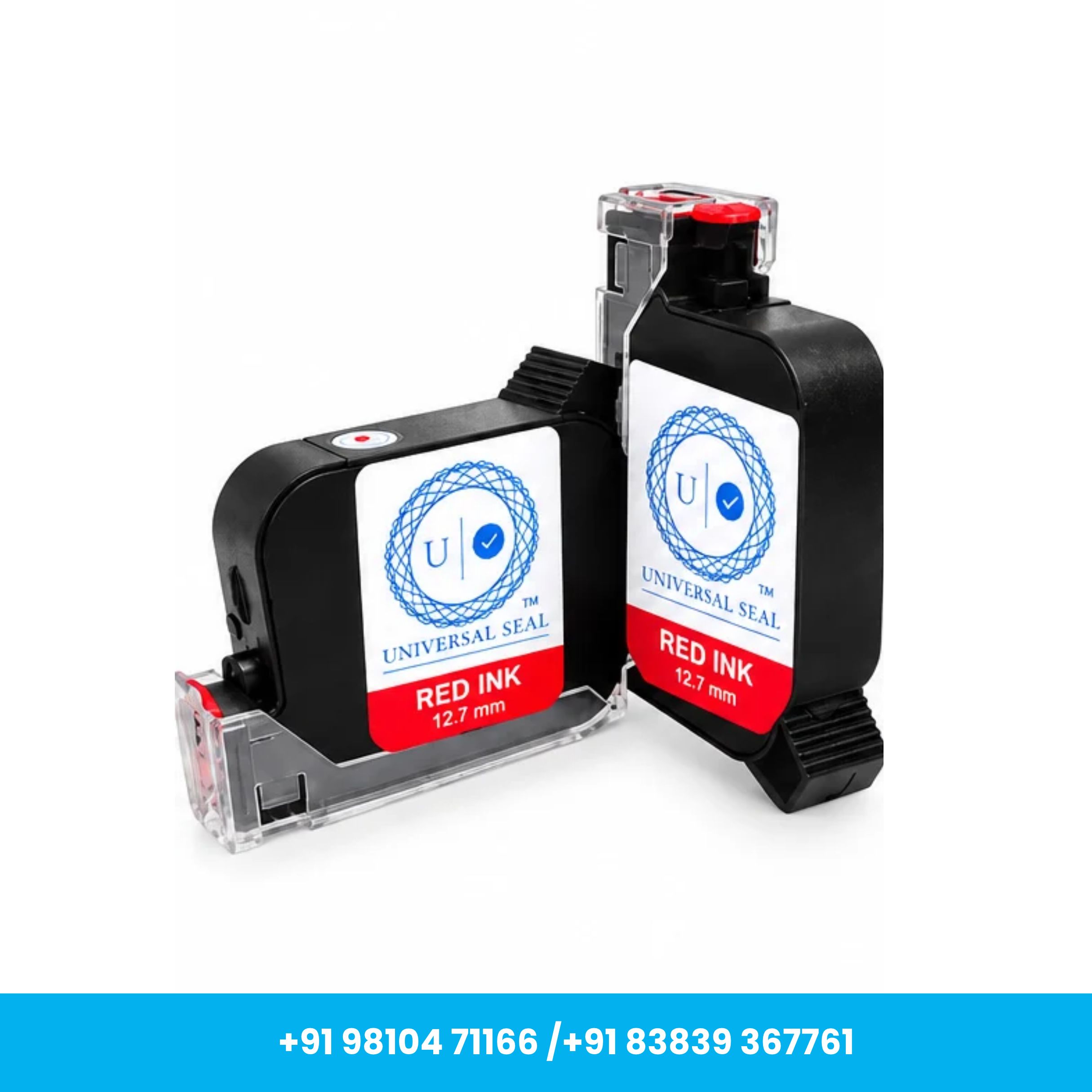 Universal Seal™ Red 0.5 Inch 12.7mm Quick-Dry Solvent TIJ Ink Cartridge