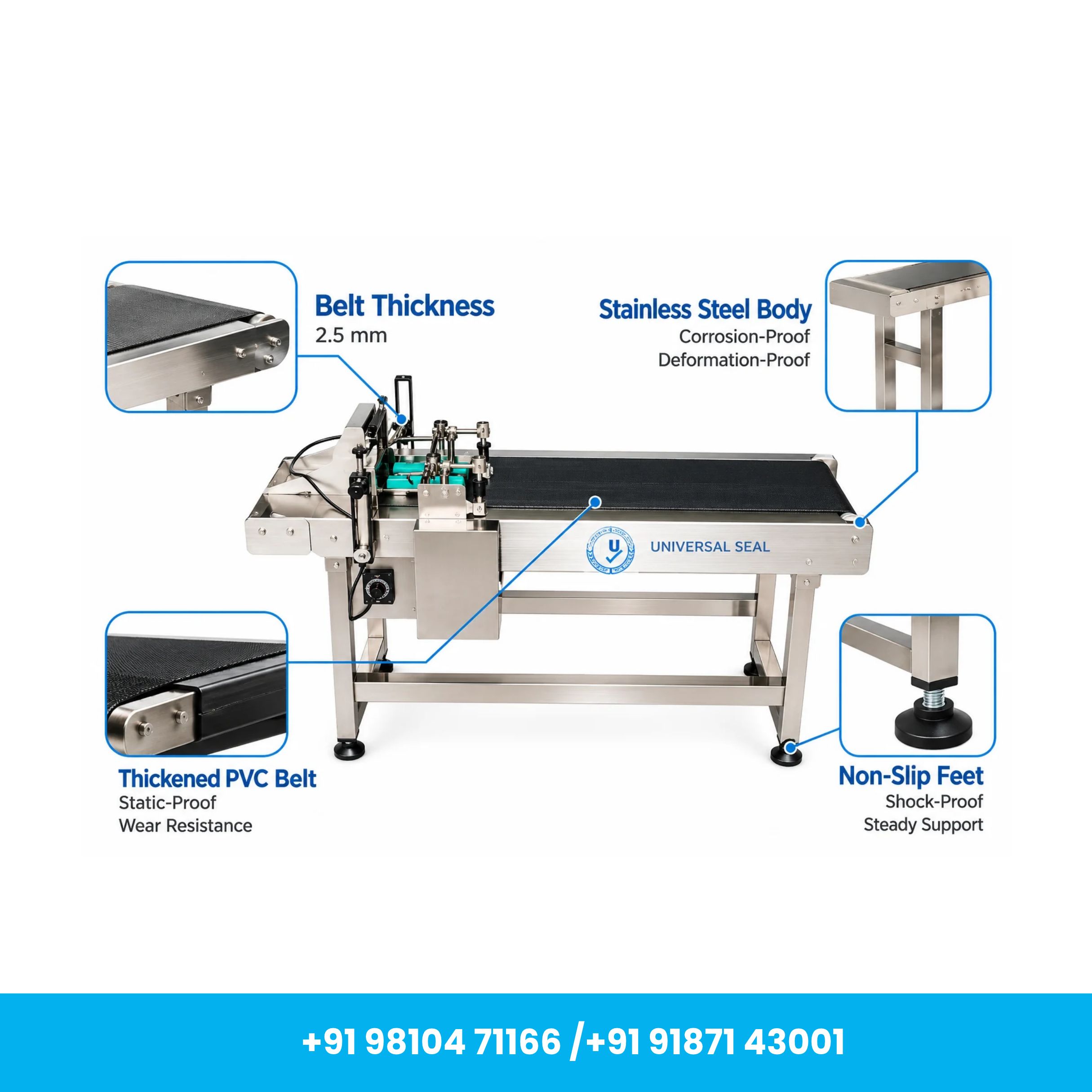 Universal Seal™ Imported Industrial Stacker Conveyor Machine – 200W - Image 3
