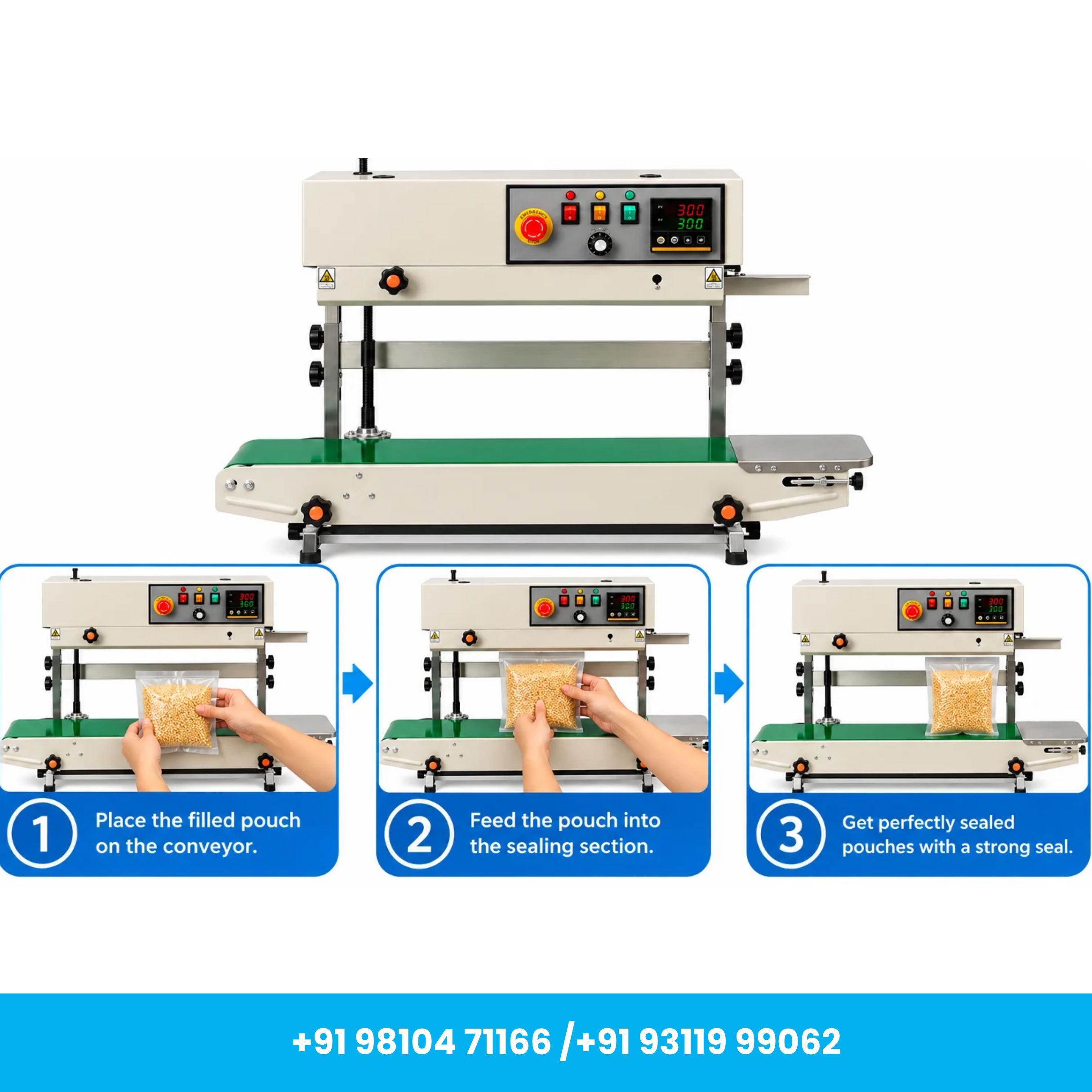 Universal Seal™ FR-900 Heavy Duty MS Vertical Band Sealer with Free Accessories - Image 3
