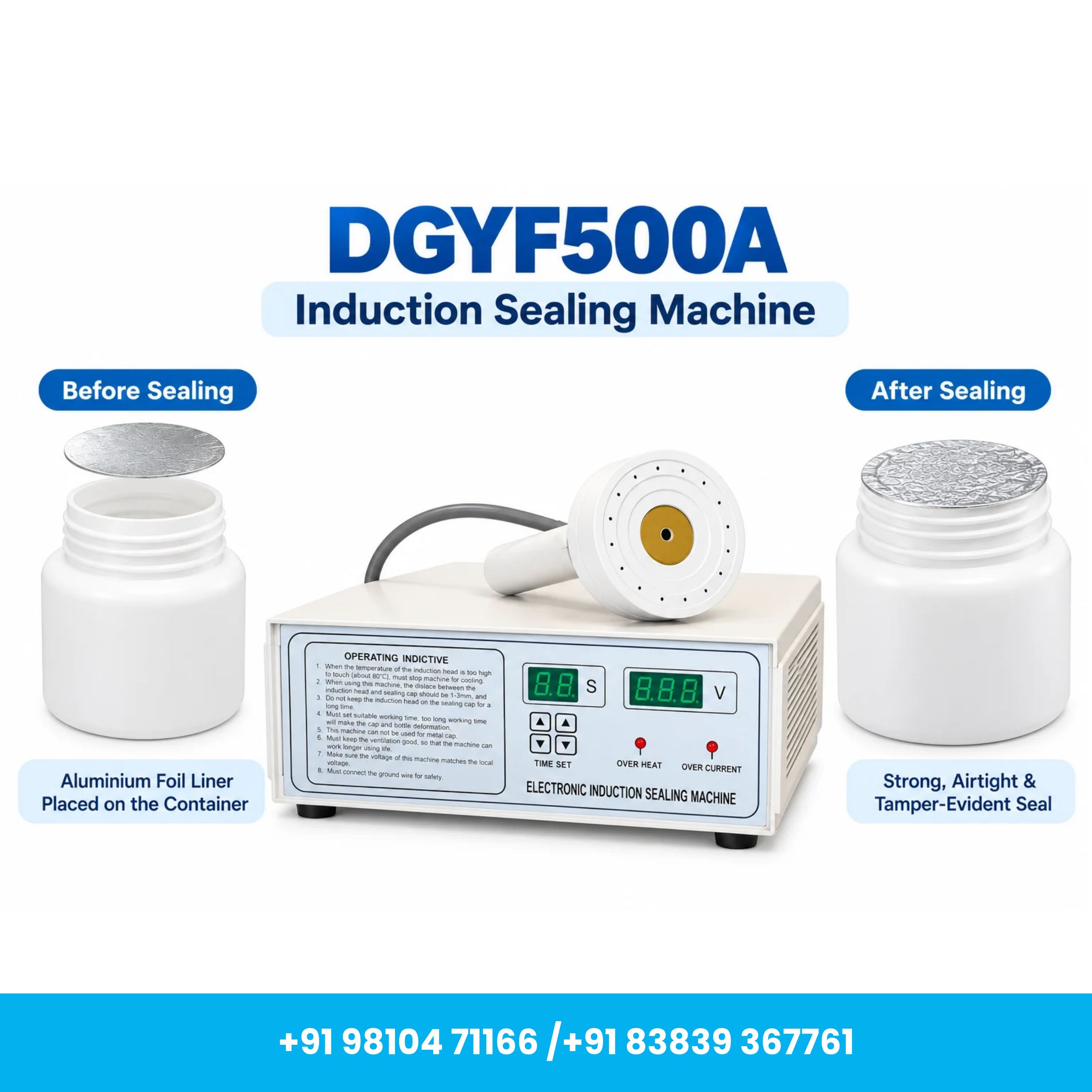 Universal Seal™ DGYF-500A Portable Induction Sealing Machine - Image 4