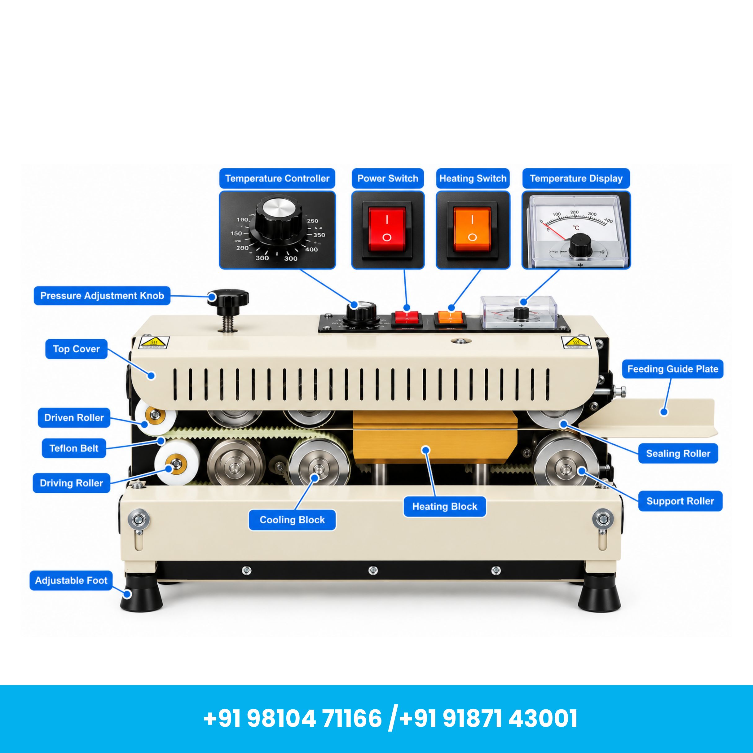 Universal Seal™ FR-400 Mini Panel MS Horizontal Band Sealer Machine - Image 3