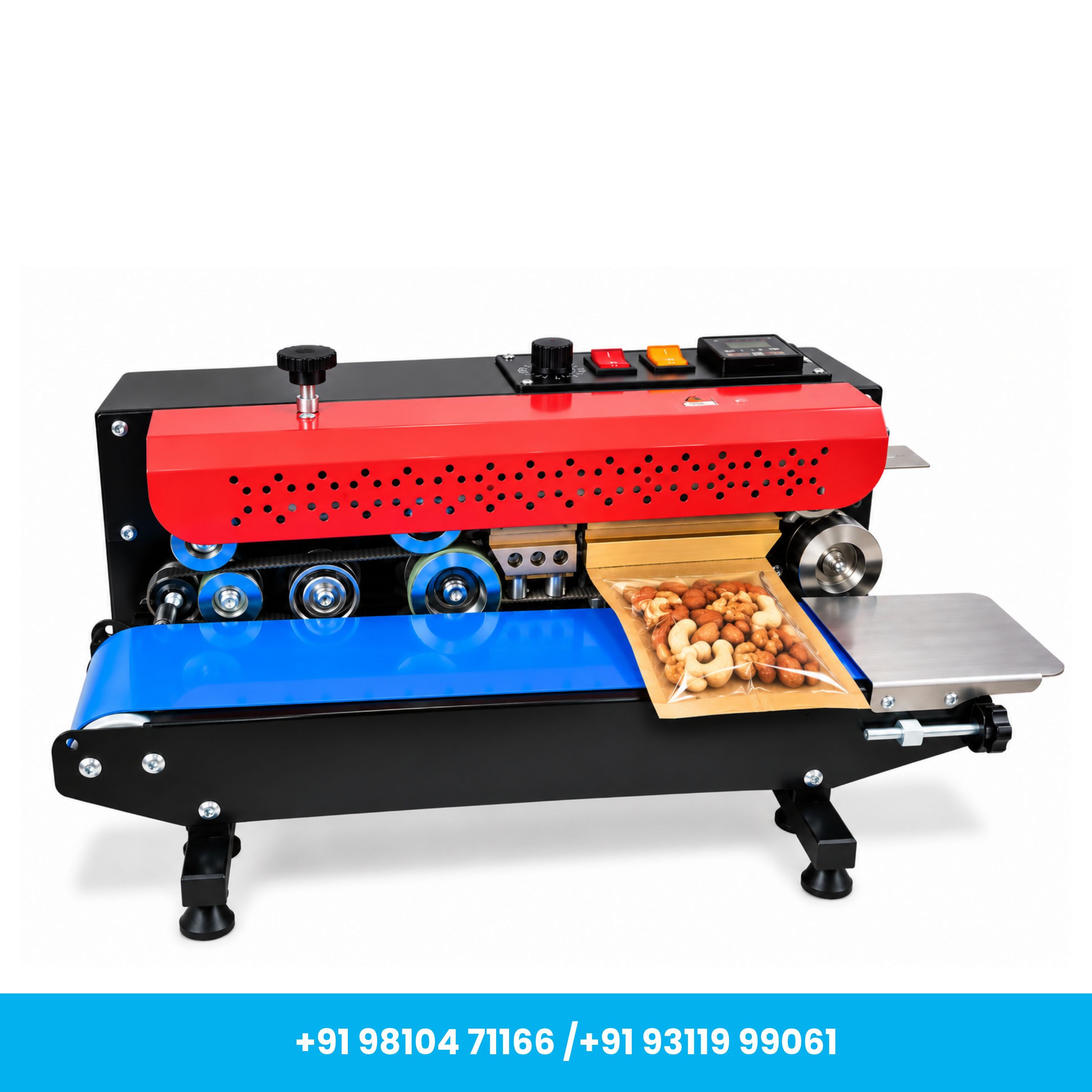 Universal Seal™ FR-900M Mini Continuous Band Sealer Machine with Conveyor - Image 4