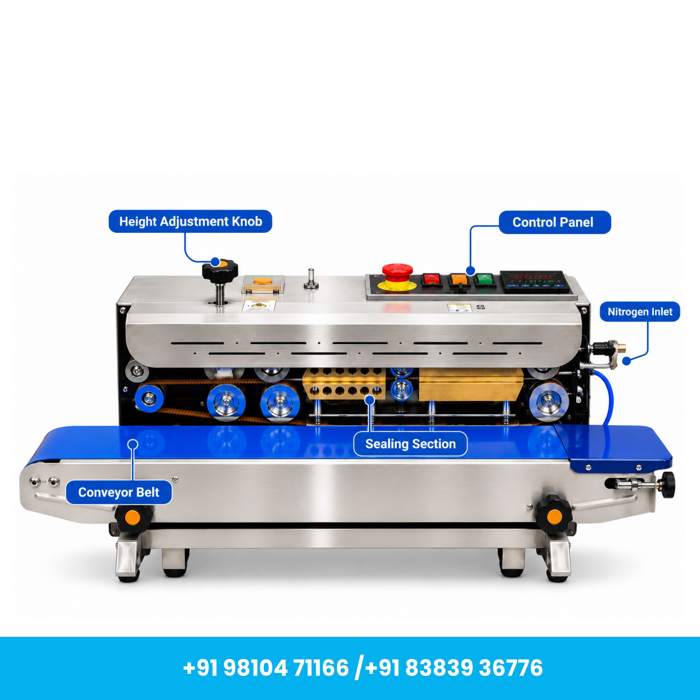 Universal Seal™ FR-900 Top SS Horizontal Continuous Band Sealer with Nitrogen Flushing System - Image 2
